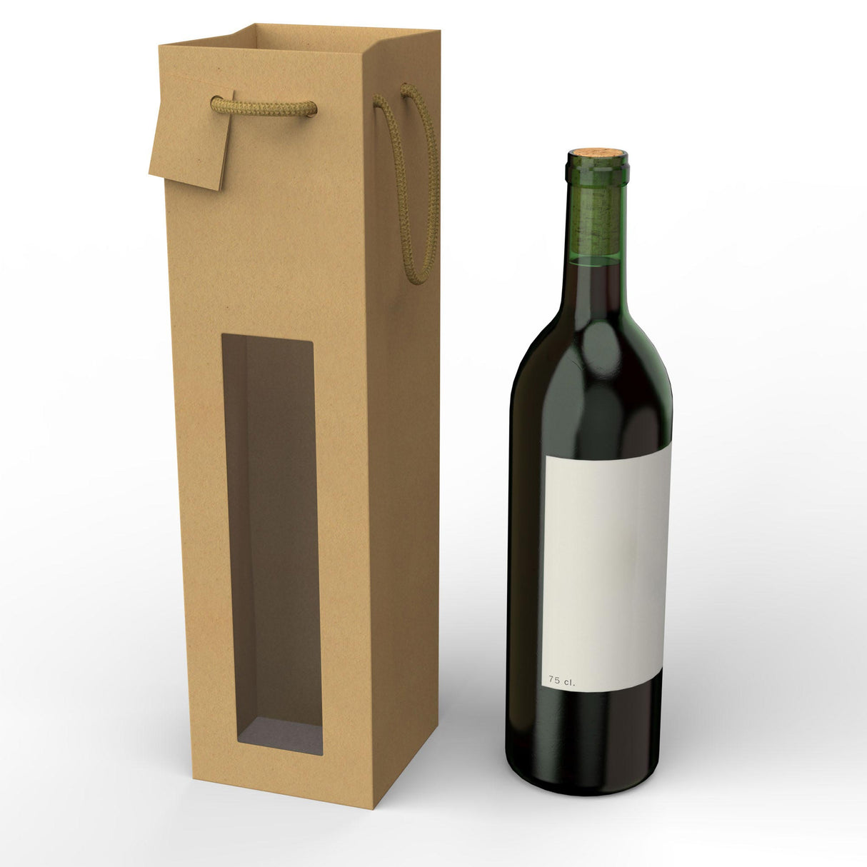 Papirnate vrečke iz kraft papirja za vinske steklenice 75 cl.