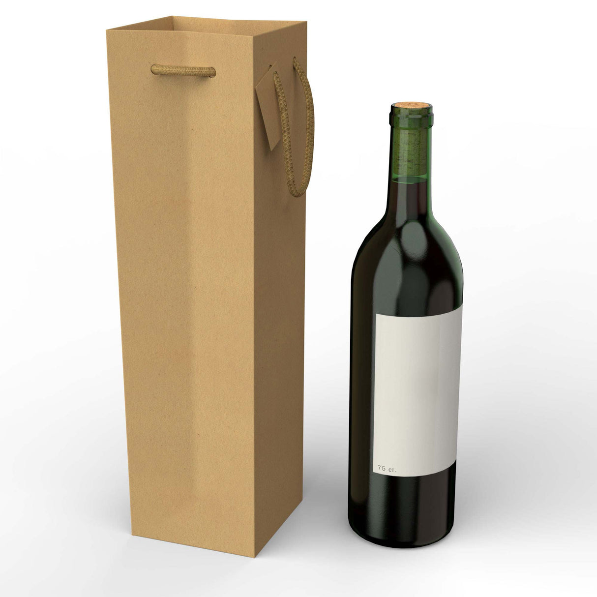 Papirnate vrečke iz kraft papirja za vinske steklenice 75 cl.
