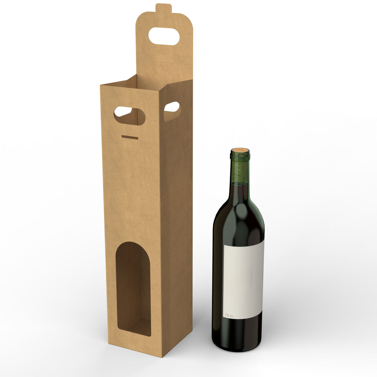 Kartonska škatla za vinske steklenice 75 cl.