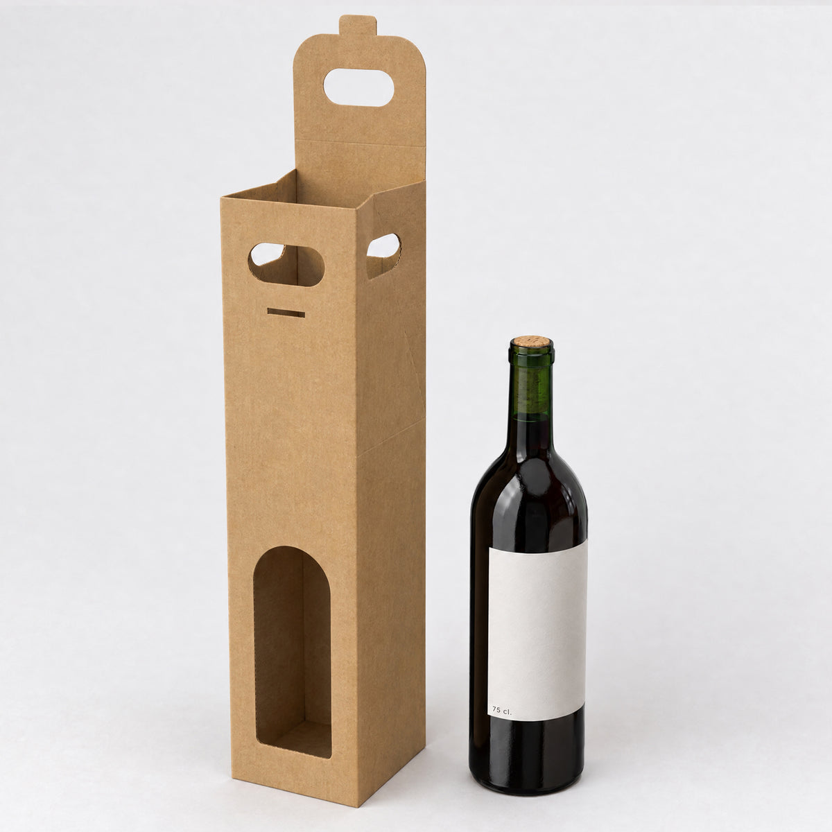 Kartonska škatla za vinske steklenice 75 cl.