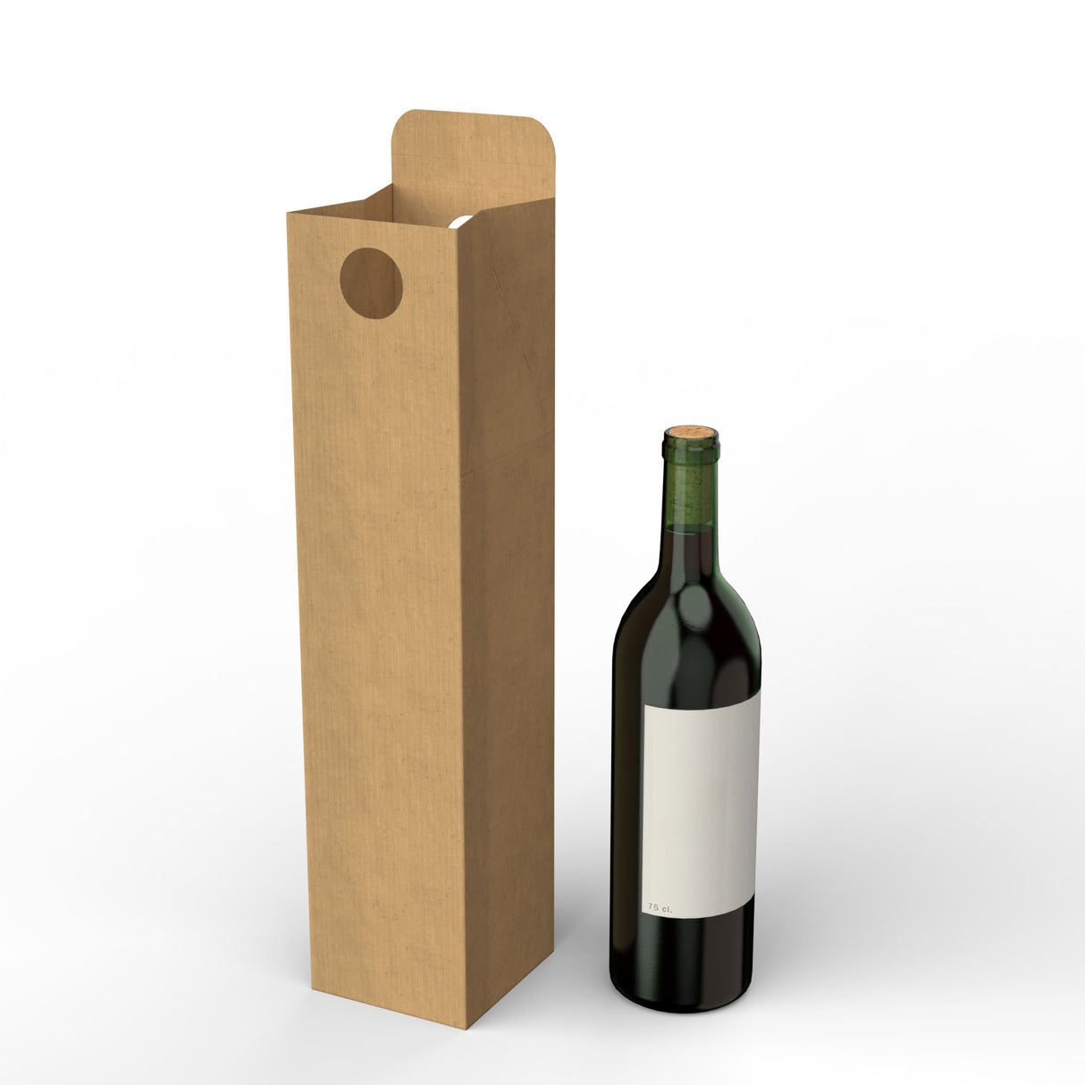 Kartonska škatla za vinske steklenice 75 cl.