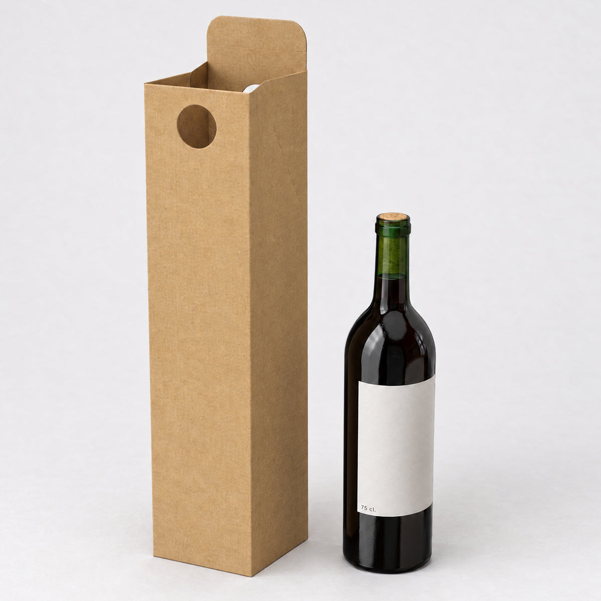 Kartonska škatla za vinske steklenice 75 cl.