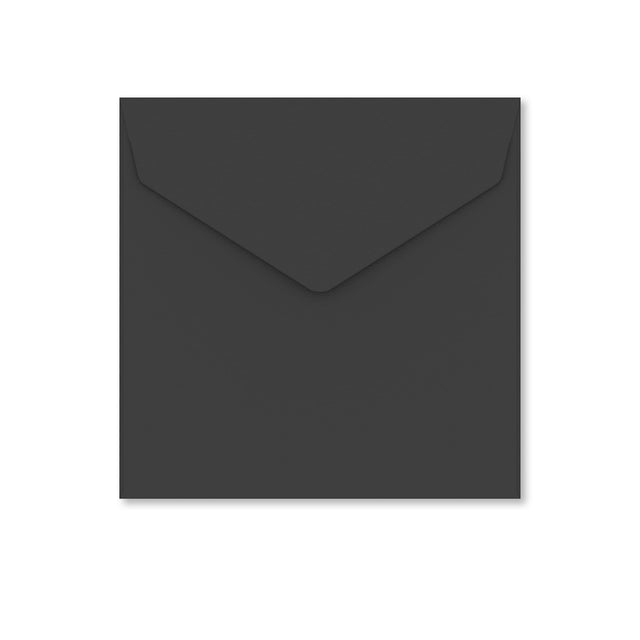 V-Flap Peel and Seal Envelopes Black 155 x 155 mm