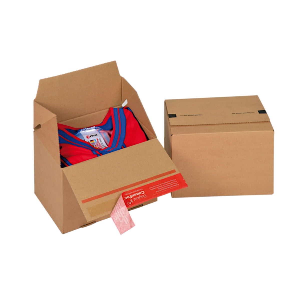 Kartonska škatla s samozapiralnim zapiralom za pošiljanje