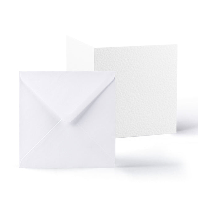 Hammered Cards & Envelopes Pack White 157 x 310 x 28 mm