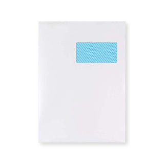 White envelope with window 229x324 mm (C4)