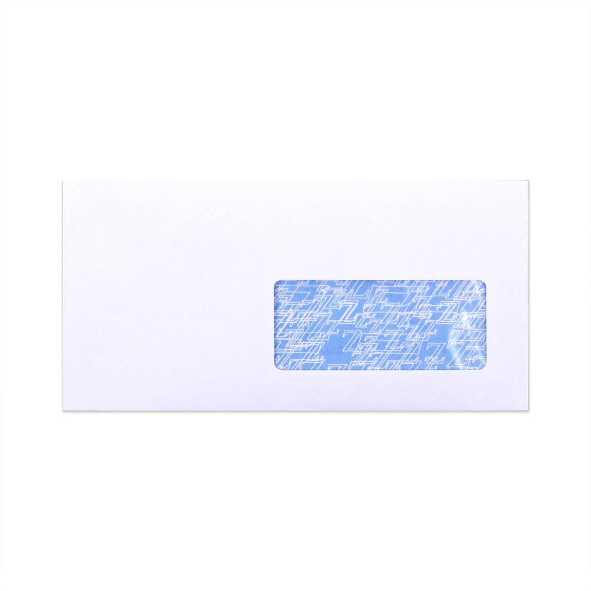 Bela ovojnica z notranjim tiskom – z okencem 110x220 mm (DL) 90gr/m²