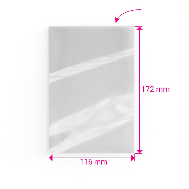 Cello Bags (Open Top) Clear 172 x 116 mm