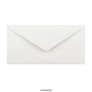 110x220mm DL Bela položena denarnica Gumirano Plain 100gsm kuverte