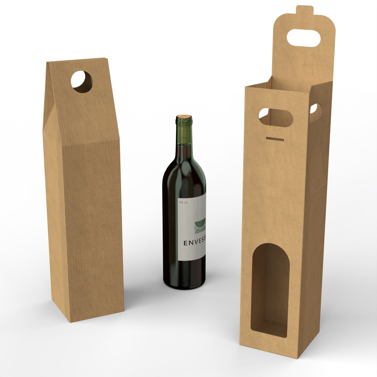 Kartonska škatla za vinske steklenice 75 cl.