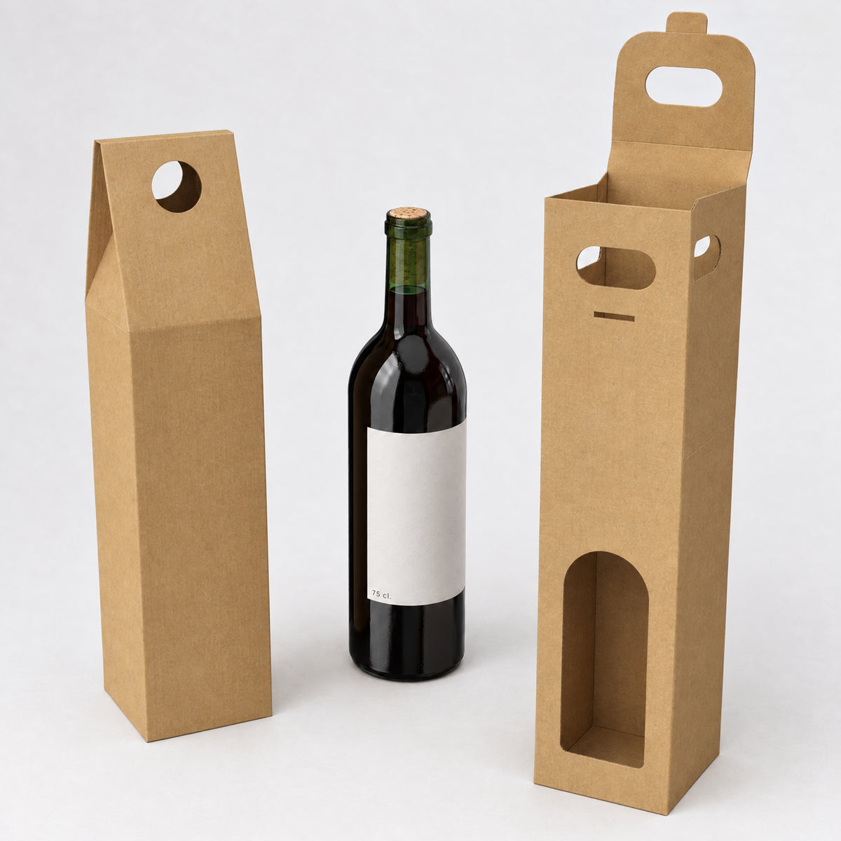 Kartonska škatla za vinske steklenice 75 cl.
