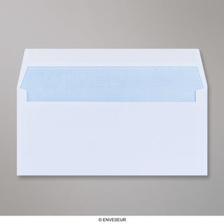 102x216mm Bela denarnica Gumed 80gsm Notranji šivi Neprozorne ovojnice