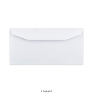 114x229 Bela denarnica Gumirano Plain 90gsm tkane kuverte