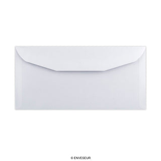 114x235 Bela denarnica Gumirano Plain 90gsm tkane kuverte