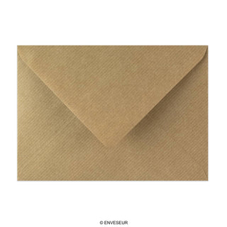 125x175mm Rjava rebrasta denarnica Gumirano Plain 100gsm tkane kuverte