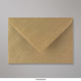 133x184mm Rjava rebrasta denarnica Gumirano Plain 100gsm tkane kuverte