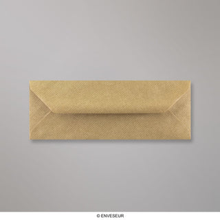 80x215mm Rjava rebrasta kvadratna V loputa gumirana 100gsm kuverte