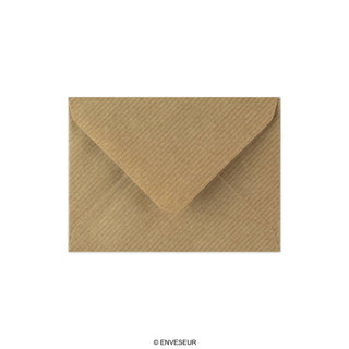82x113mm C7 rjava rebrasta denarnica Gumirano Plain 100gsm Tkane kuverte
