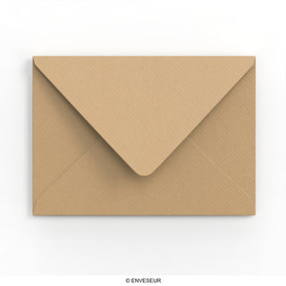 162x229mm C5 rjava rebrasta denarnica Gumirano Plain 100gsm tkane kuverte