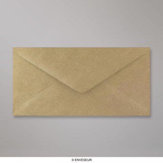 110x220mm DL rjava rebrasta denarnica Gumirano Plain 100gsm tkane kuverte