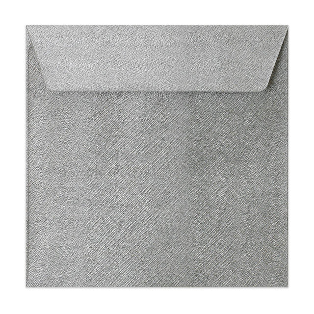 Textured Envelopes Silver 155 x 155 mm