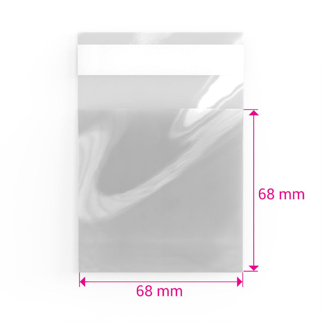 Cello Bags (Non-Header) Clear 68 x 68 mm