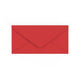 DL Cherry Red British Made Gummed V-Flap Envelope (110 x 220mm)