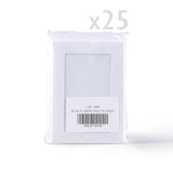 Bele kartice z reliefno teksturo in pravokotno odprtino – pakiranje