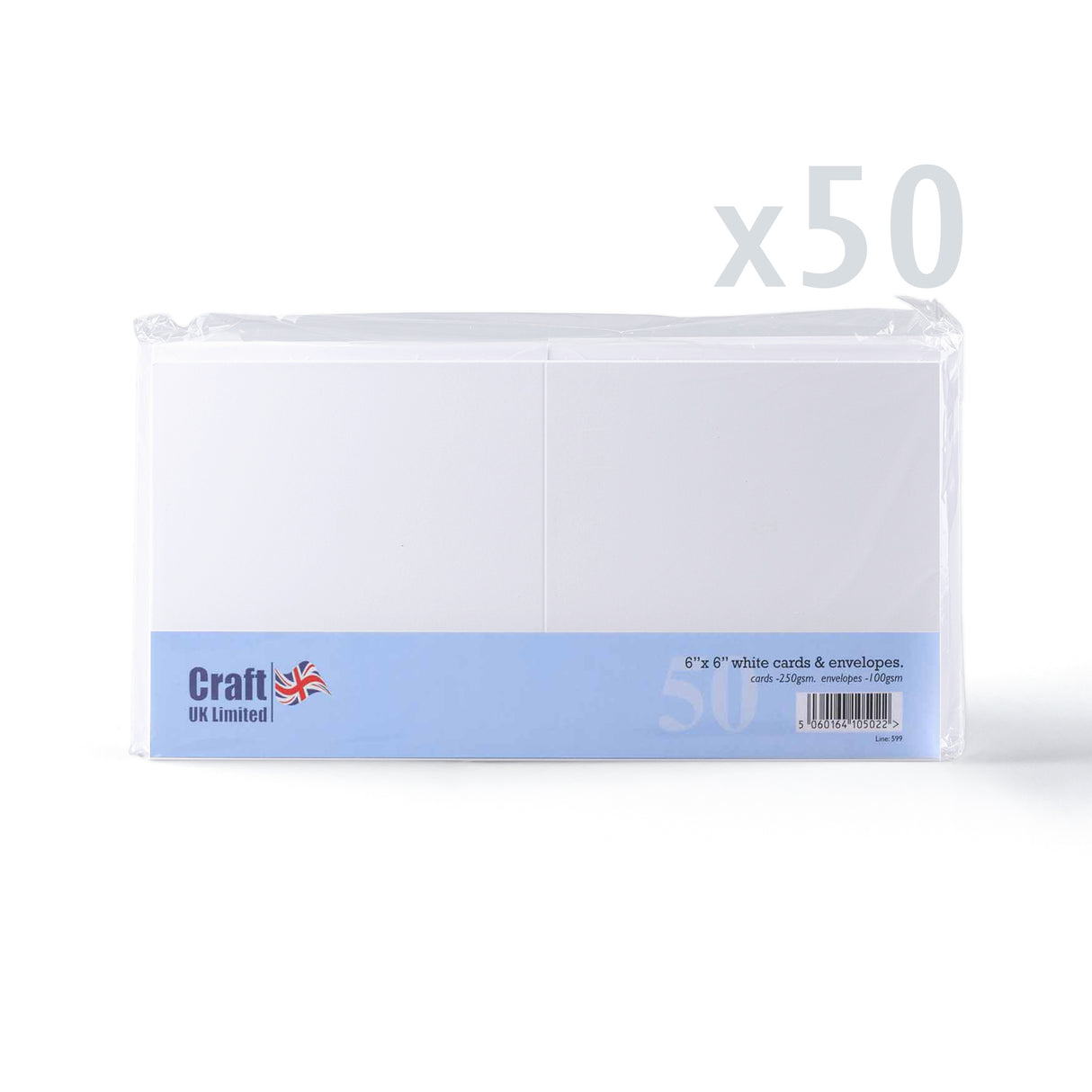 Gladke bele kartice 250 g/m² in kuverte 100 g/m² – paket
