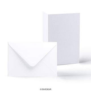Linen Cards & Envelopes Packs White 165 x 230 x 25 mm