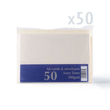 Kartice in ovojnice z laneno teksturo – pakiranje