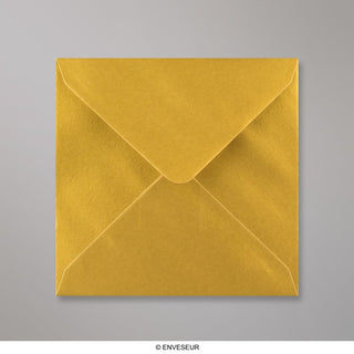 130x130mm kvadratna kovinska zlata gumirana navadna 100gsm tkana kuverta