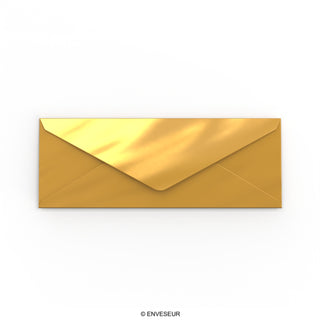 80x215mm kvadratna kovinska zlata gumirana navada 100gsm tkane kuverte