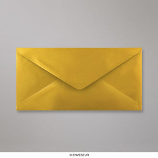 110x220mm DL kovinska zlata denarnica Gumirano Plain 100gsm tkane kuverte