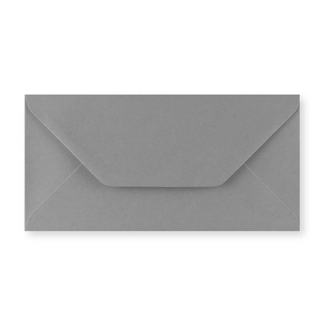 DL Dark Grey Gummed V-Flap Greetings Envelope (110 x 220mm)