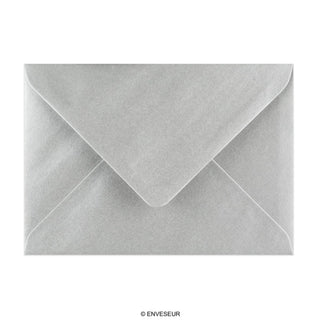 125x175mm kovinska srebrna denarnica Gumirano Plain 100gsm tkane kuverte