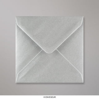130x130mm kovinski srebrni kvadrat gumirano plain 100gsm tkane kuverte