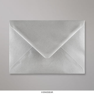 133x184mm kovinska srebrna denarnica Gumirano Plain 100gsm tkane kuverte