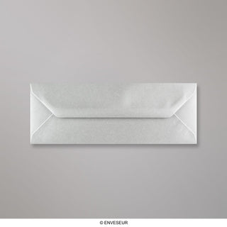 80x215mm kovinska srebrna denarnica gumirana 100gsm V ovojnice z loputo