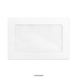 162x229mm Bela denarnica Okno s celotnim pogledom Lupina in tesnjenje 160gsm ovojnice