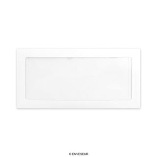 110x220mm Bela denarnica Celoten pogled okno Lupina in tesnjenje 160gsm ovojnice