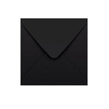 Črna ovojnica z V-zavihkom 155×155 mm