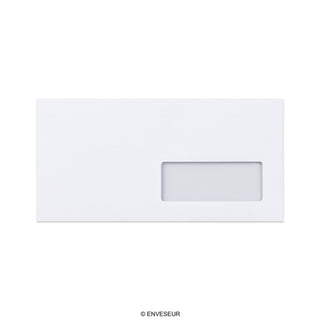 110x220mm DL Bela denarnica Peel & Seal Rh okno (35x90mm 18up 19rhs) 120gsm Sivo pranje neprozorne ovojnice