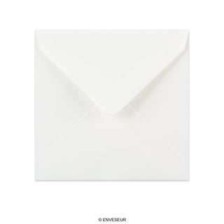 130x130mm Bela položena kvadratna gumirana navadna ovojnica 100gsm