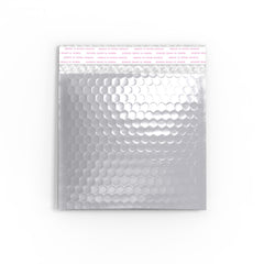 Metallic Finish Bubble Bag Mailers Silver 165 x 165 mm