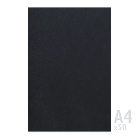 Črn papir 225g/m² - 50 A4 listov