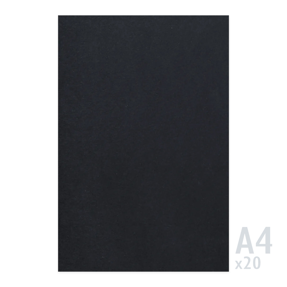 Črn papir 225g/m² - 20 A4 listov