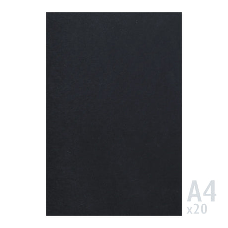 Črn papir 225g/m² - 20 A4 listov