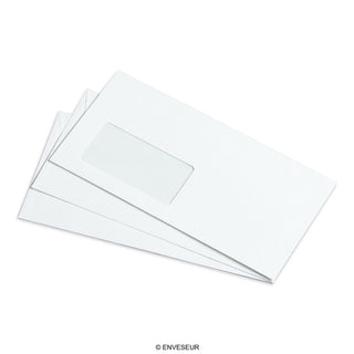 Opalna ovojnica s platneno strukturo DL 110 X 220 MM 110 g/m² z levim okencem