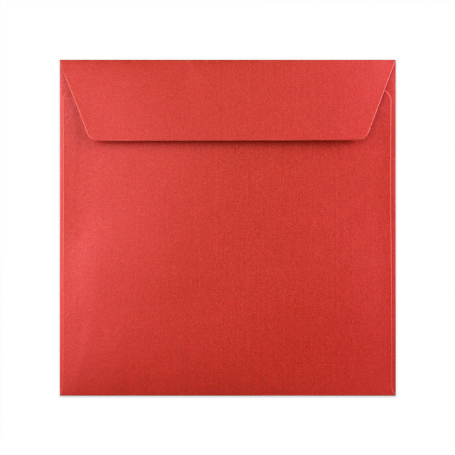 Pearlescent Envelopes Red 155 x 155 mm Peel and Seal